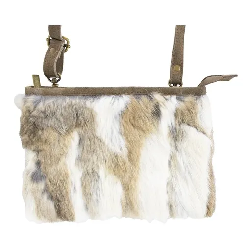 Kožená kabelka Croosbody z králičí kůže - 16*22*2cm Mars & More