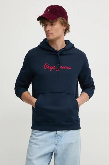 Bavlněná mikina Pepe Jeans NEW JOE HOODIE pánská, tmavomodrá barva, s kapucí, s aplikací, PM582716