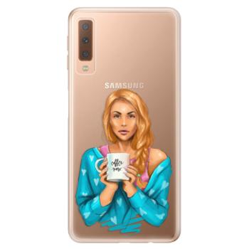 Odolné silikonové pouzdro iSaprio - Coffe Now - Redhead - Samsung Galaxy A7 (2018)