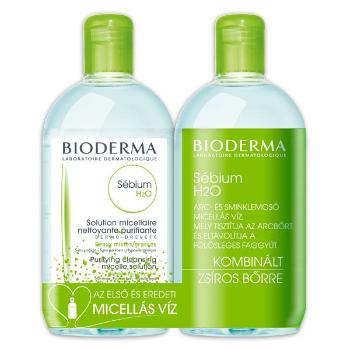 BIODERMA Sébium H2O arc- és sminklemosó micellás víz duopack (500ml+500ml)