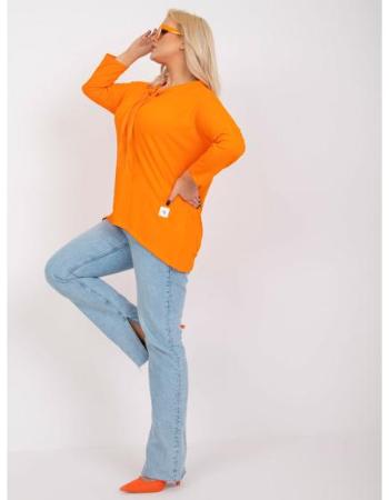 Dámská halenka bavlněná plus size BASIC oranžová  