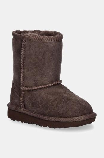 Dětské semišové sněhule UGG T CLASSIC II hnědá barva