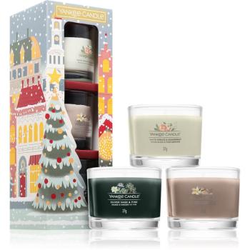 Yankee Candle Christmas Collection 3 Votive Candles dárková sada I.