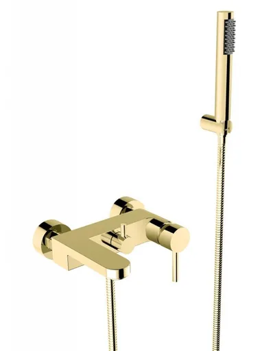 BESCO Nástěnná vanová baterie DECCO zlatá s příslušenstvím BABWDSZL