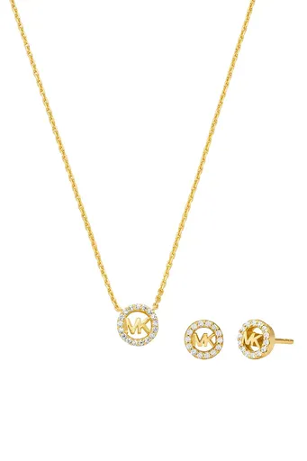 Pozlacený náhrdelník a náušnice Michael Kors