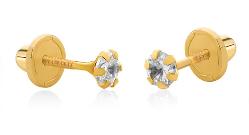 Brilio Drobné třpytivé náušnice ze žlutého zlata 14/178.361/17ZIR