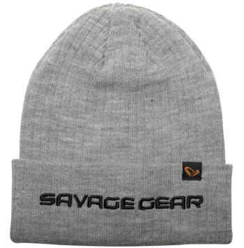 Savage gear čepice fold up beanie one size light grey melange