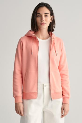 MIKINA GANT REG TONAL SHIELD ZIP HOODIE PEACHY PINK