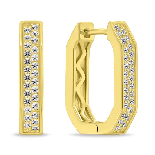 Brilio Silver Pozlacené náušnice se třpytivými zirkony EA1138Y