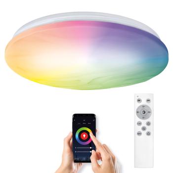 Solight SMART WIFI LED stropní svítidlo kulaté 380mm 30W RGB+CCT s DO WO792