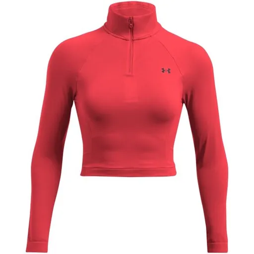 Under Armour VANISH SEAMLESS 1/4 ZIP Dámské tričko, červená, velikost M