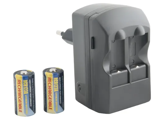 AVACOM Nabíjecí dvoukanálová souprava ACFRB pro nabíjení baterií RCR123 + 2 ks RCR123