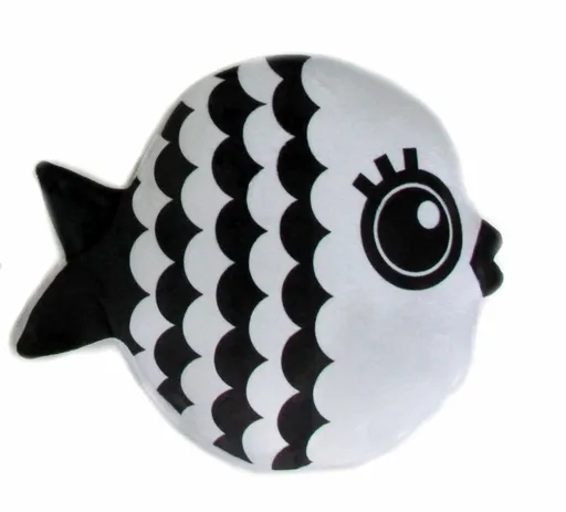 Černobílý polštářek ryba