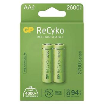 Nabíjacia batéria, AA (HR6), 1.2V, 2600 mAh, GP, papierová krabička, 2-pack, ReCyko