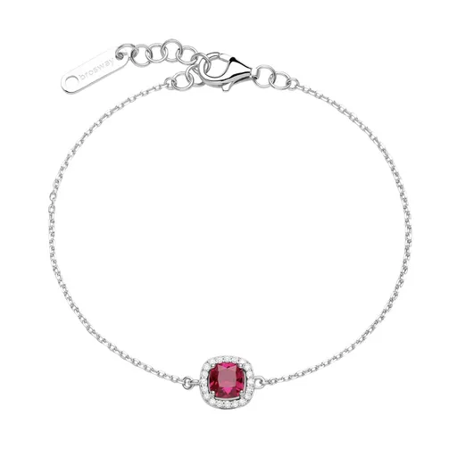 Brosway Slušivý stříbrný náramek s kubickými zirkony Fancy Passion Ruby FFB130