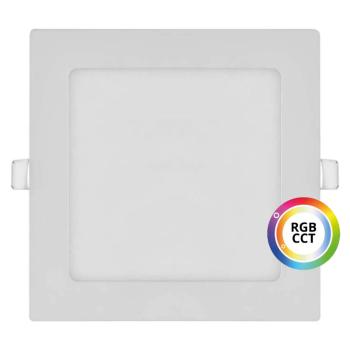 T-LED Bílý vestavný LED panel hranatý 174 x 174mm 18W 24V RGB+CCT 102335