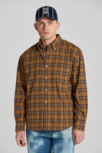 KOŠILE GANT REL TEXTURE CHECK SHIRT CORAL APRICOT