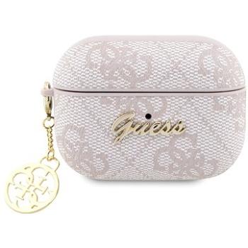 Guess 4G Script Charms PC/PU Pouzdro pro Airpods Pro 2 Pink (GUAP2G4GSMP)