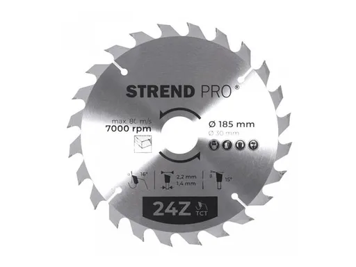 Kotouč pilový TCT pro pokosové pily 185mm 24Z STREND PRO