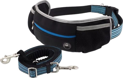 Běžečké vodítko Dog Fantasy s ledvinkou reflexní