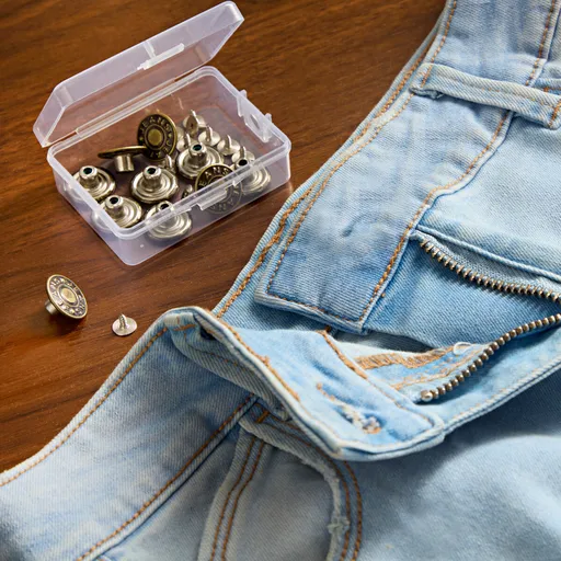 10 knoflíků k džínám, šroubovacích