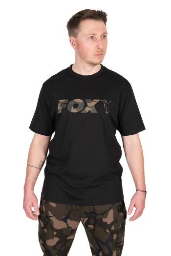 Fox Triko Black / Camo Logo T-Shirt - XL