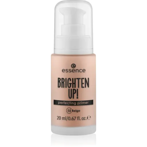 essence BRIGHTEN UP! Perfecting Primer tekutá podkladová báze pod make-up odstín 02 Beige 20 ml