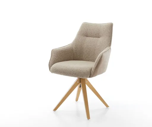 Otočná židle Alja-Flex s područkami dřevěná podnož hranatá