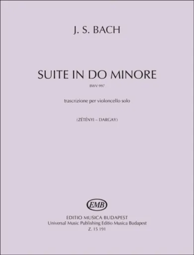 Suite in do minore trascrizione per violoncello solo