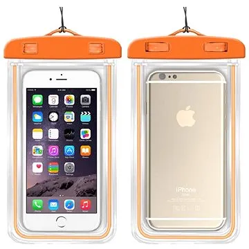 WC04 vodotěsné pouzdro na mobil 7'', oranžové (UNI24108)