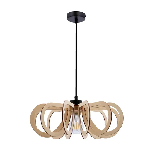Závěsná lampa Eco 5 1x40W E27 dřevěné stínidlo