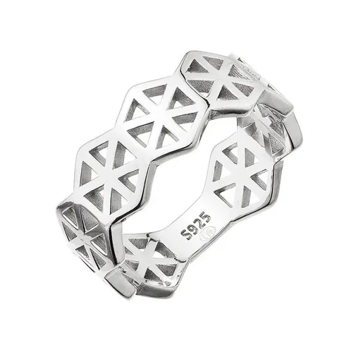 Evolution Group - Pavona Stříbrný vzorovaný prsten pro ženy 65020 52 mm