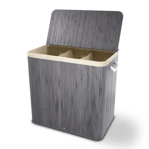 Bambusový koš na prádlo 150 l s víkem a vakem