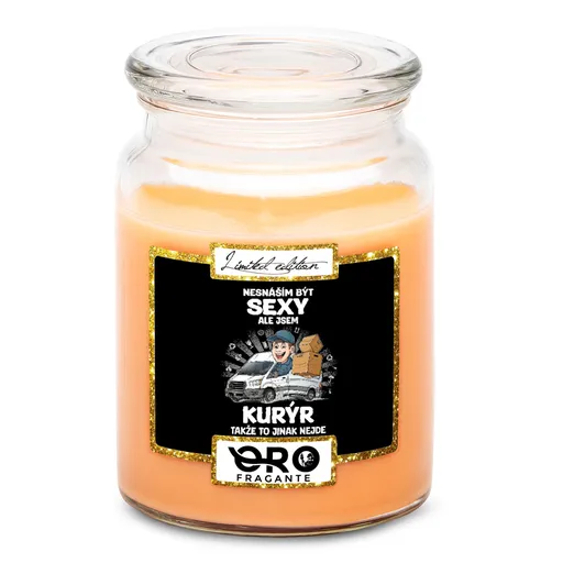 Svíčka Sexy kurýr (Vůně svíčky: Tropické ovoce)