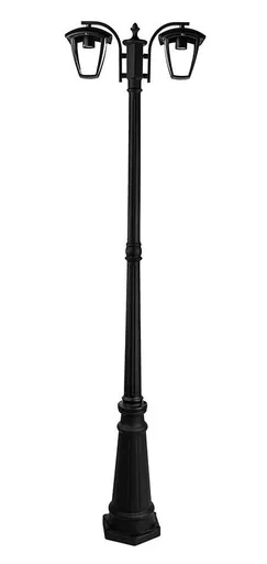 LED Solution Černá zahradní lampa pro žárovku 2x E27 199cm 7062