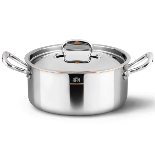 Kastrol CON CUORE 22 cm, stříbrná, měď, Ruffoni