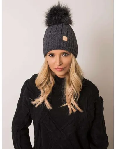 Dámská čepice RUE PARIS tmavě šedá