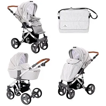 Lorelli Kočárek RIMINI (2v1) + Nánožník + Taška na kočárek GREY