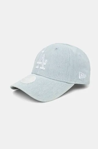 Bavlněná baseballová čepice New Era DIAMANTE DENIM 9FORTY® LOS ANGELES DODGERS