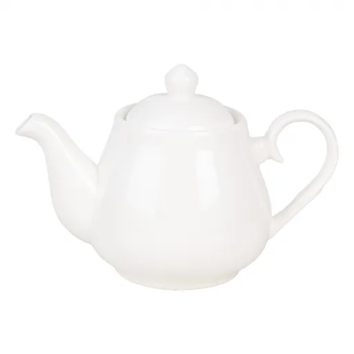 Bílá keramická konvička na čaj a kávu - 22*13*15 cm / 800 ml 6CETE0144