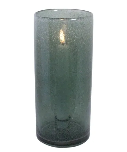 Zelený skleněný svícen na úzkou svíčku Elvira green - Ø 10*22 cm Strömshaga