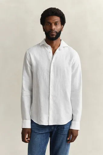 KOŠILE GANT REG LINEN SHIRT WHITE