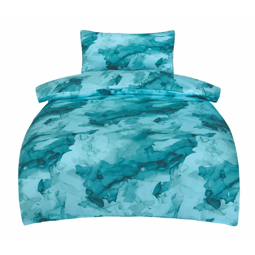 Jahu Saténové povlečení Deluxe Minerals tyrkys, 140 x 200 cm, 70 x 90 cm