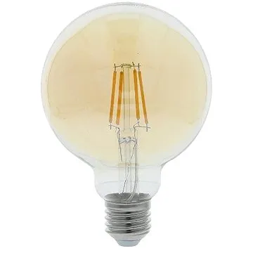 Tesla - LED žárovka GLOBE G95 VINTAGE, E27, 4,2W, 230V, 380lm, 2400K, 360st, zlatá (GL274224-2)