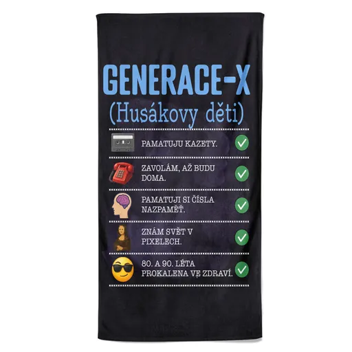 Osuška Generace X – Nastavení (Velikost osušky: 70x140cm)