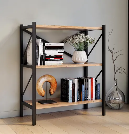 VCM Policový regál Insasi 2, dub medový