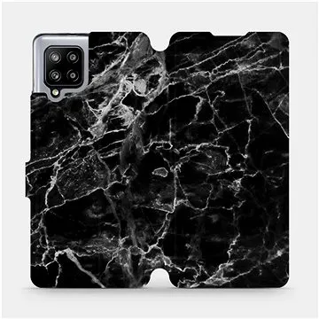 Flipové pouzdro na mobil Samsung Galaxy A42 5G - V056P Černý mramor (5903516403608)
