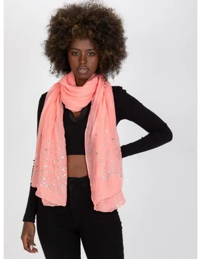 Dámský šátek s ozdobnou aplikací KANDI broskvový