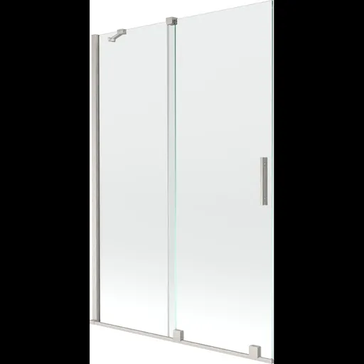 MEXEN/S Velar dvoukřídlá posuvná vanová zástěna 120 x 150, transparent, nikl kartáčovaný 896-120-000-01-97