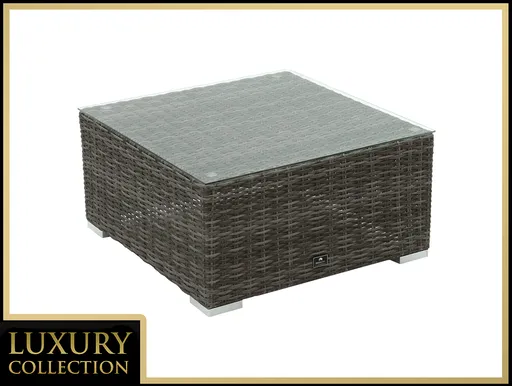 DEOKORK Ratanový stolek/taburet MALIBU (šedá)